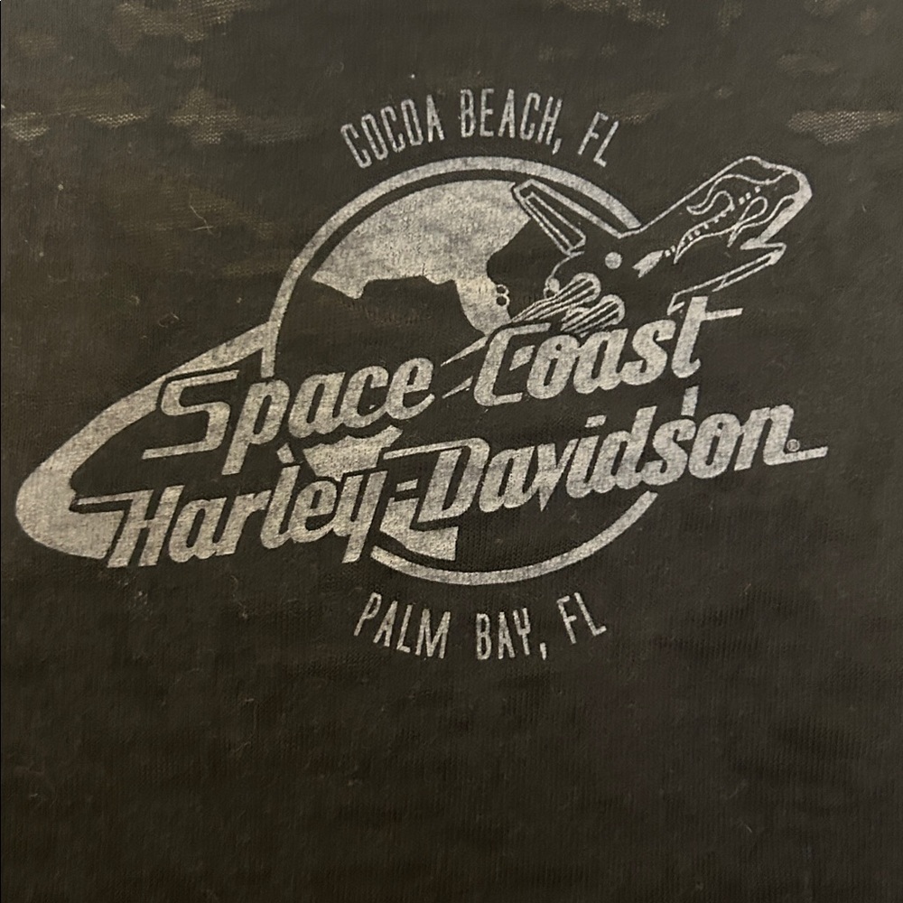 Harley-Davidson Cocoa Beach FL Black Graphic V-Neck L Ride the Legend (188) - Picture 4 of 6